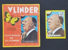 Alfred Hitchcock 1966 Vlinder Film TV Stars Large & Small Matchbox Labels Psycho picture