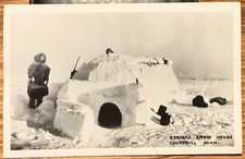 Old Churchill Manitoba Canada, Eskimo Snow House, RPPC Real Photo Postcard picture