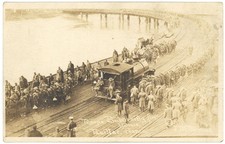 1919 WWI AEF Troops Embarking for Home Pauillac France RPPC J.T. Thomas picture