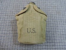 Original US Army WWII 1941 Baker Lockwood Co Canteen Pouch With Canteen picture