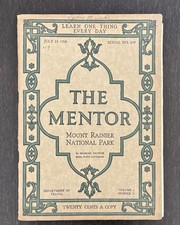 1918 THE MENTOR - MOUNT RAINIER NATIONAL PARK - PHOTOGRAVURES by ASAHEL CURTIS picture