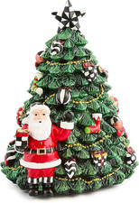 MACKENZIE-CHILDS Christmas Tree Rotating Music Box, Christmas Musical Box for Ho picture