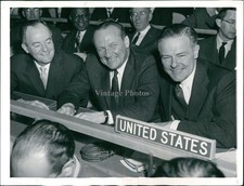 1956 United Nations New York Hubert Humphrey William Knowland Henry C Photo 7x9 picture