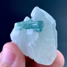 85 Carat Tourmaline with quartz crystal specimen from Afghanistan picture