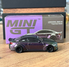 Mini GT #228 - LBWK LB WORKS BMW M4 Purple Green Metallic MGT00228 picture