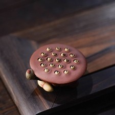 New Yixing Purple Clay Lotus Tea Pet Handmade Chinese Style Tea Table Decor picture