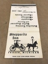 Vintage Sheppards Inn - Frasier, Michigan - Matchcover, Matchbook picture