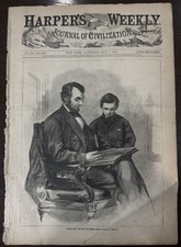 ORIGINAL Harper’s Weekly May 6, 1865 President Lincoln Funeral Piece Of History picture