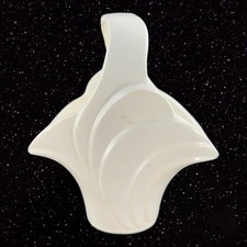 Old Imperial Hull Pottery USA White Art Deco Vase Basket Planter F38 Antique picture
