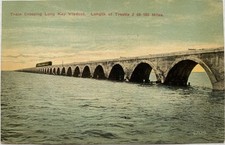 Train Crossing Long Key Viaduct, Florida Postcard picture
