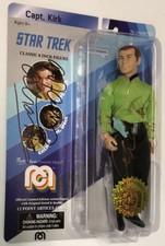 Mego Ex William Shatner & Marty Abrams SIGNED Star Trek Dress Kirk Action Figure picture