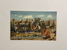 Vintage 1942 Chuck Wagon Ole Southwest Phoenix AZ Postcard Unposted picture