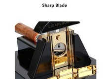 LUXURY Cigar Cutter Steel Sharp Blade Table Top Guillotine WE SHIP OVERSEA picture