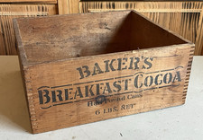 Walter-Baker Breakfast Cocoa Dovetail Wood Box Gold Medal Paris Exposition (EY picture
