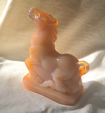 Vintage Boyd Glass Joey The Horse Figurine Sandpiper Pink Slag 1st Era 1978-1983 picture