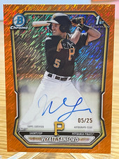 2026 Bowman Chrome Prospect Auto Wyatt Sanford Orange Shimmer 05/25 picture
