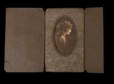 1900’s Antique Hand Tinted Portrait Photograph Of A Woman From The Early 1900’s picture