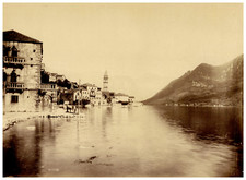 Yugoslavija, Crna Gora, Montenegro, Perast vintage albums print albumen print picture