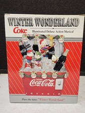 NRFB NEW COCA COLA WINTER WONDERLAND ILLUMINATED DELUXE ACTION MUSICAL picture