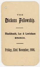 1906 Dickens Fellowship Blackheath Lee & Lewisham Dance Card Edwardian Ephemera picture
