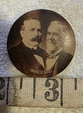 Vintage 1904 Parker and Davis Presidential Election Jugate Pinback Button picture