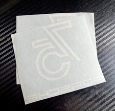 Pair of Porsche 75 years stickers - Reversed for Glass / Window Stickers - White picture