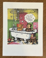 —Robert CRUMB— BEAUTIFUL Color Print: “Bears”  (~16”x12”)  **HTF French Import** picture