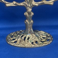 Vintage Judaica TAMAR Brass Hanukkah Menorah Jerusalem 5.7
