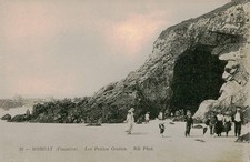 Vintage Morgat France Postcard Les Petites Grottes Finistère Beach Sea Caves picture
