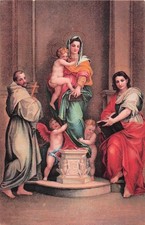 Postcard Vintage (3) ITA/FRA Madonna,Jesus,Saints by Masters(3-#'s,3-UP) (#505) picture