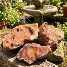 Extra Large Red Carnelian Agate Crystal Rough Raw Boulders (4-8 Inches) picture