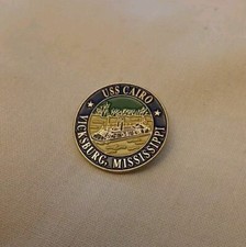 USS Cairo Vicksburg Mississippi Collectible Pin Souvenir Excellent Condition picture