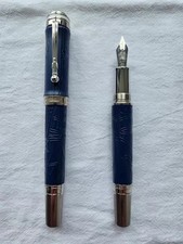 Montblanc Great Characters Homage to Queen Fountain Pen Blue/Silver picture