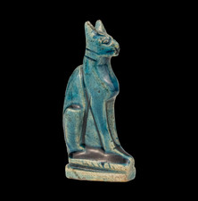 Egyptian Artifacts Unique Authentic Pharaonic Statue Of Egyptian Goddess Bastet picture