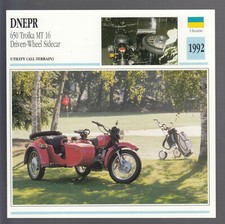 1992 Dnepr 650 Troika MT 16 Driven-Wheel Sidecar Ukraine Motorcycle Photo Card picture