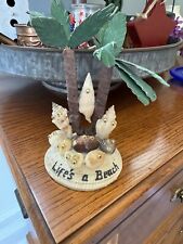 Vintage Life’s A Beach Souvenir Shells Palm Trees Handmade Vacation picture