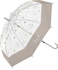 [Nakaya] Women's Vinyl Umbrella Jump Open Bouquet Design Greige 60cmfrom JP picture