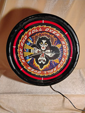 Rabbit Tanaka KISS Rock and Roll Over Lighted Round Analog Wall Clock 2007 picture