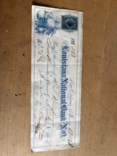 1878 Louisiana National Bank N O Check 183 revenue stamp attached picture