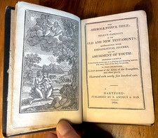 1850 Hieroglyphick Bible 500 Cuts Frederic March Copy Antique Illustrated Book picture