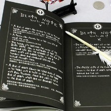 Death Note Japanese Anime Notebook + Feather Pen Writing Journal Costume Cosplay picture