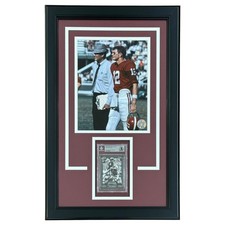Ken Stabler Autographed College Football Card Deluxe Framed with Alabama Crimson picture