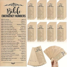 Bible Emergency Numbers Bookmark, Christian Bookmarks, Religious Bible Verses picture