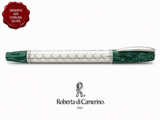 Roberta Di Camerino Silver 925 Ballpoint Pen With Shiny Green Details picture