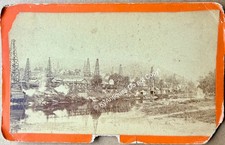 Glade Run Butler County ￼Pennsylvania Oil Well Cabinet Card Boudoir Photo 1865 picture
