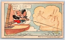 1906 Katzenjammer Kids Comic Postcard Fishing N.Y. American Journal picture