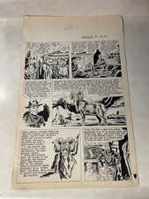 BOB SWIFT #1 original comic art 1951 Sportsman STUDY BIG HORN COZY CABIN HUNTING picture