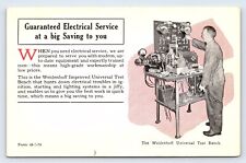 Weidenhoff Improved Universal Test Bench Electrical Advertising Old Postcard D25 picture