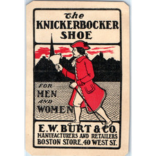 Vtg E.W. Burt Co Knickerbocker Shoe Boston MA Advertising Trade Card Town Crier picture