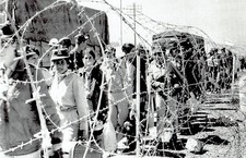 1969 Wire Photo Israeli civilians arrive at Beit El settlement for 3 day march picture